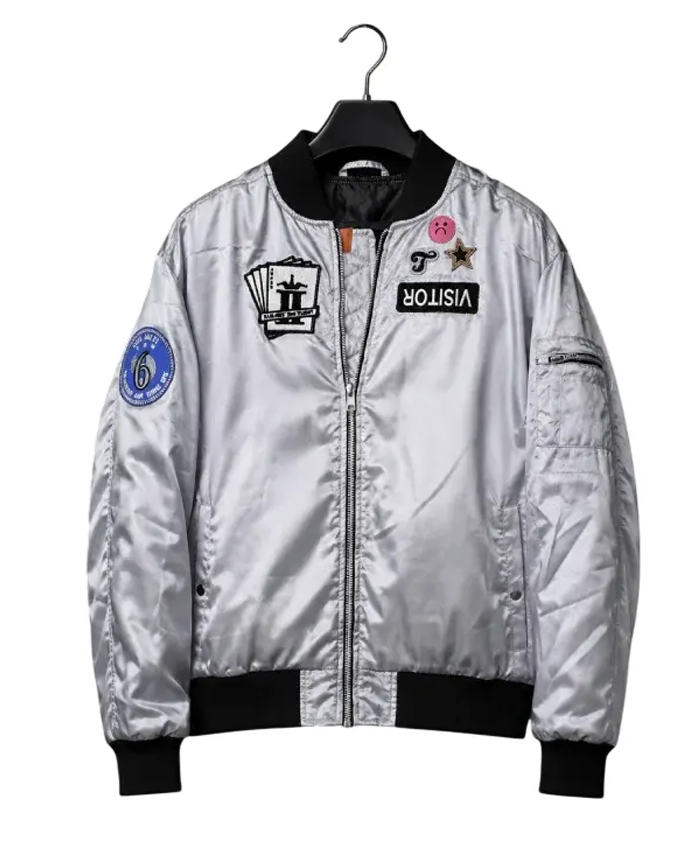 Ace-Combat-8-Tasha-Silver-Satin-Pilot-style-Bomber-Jacket