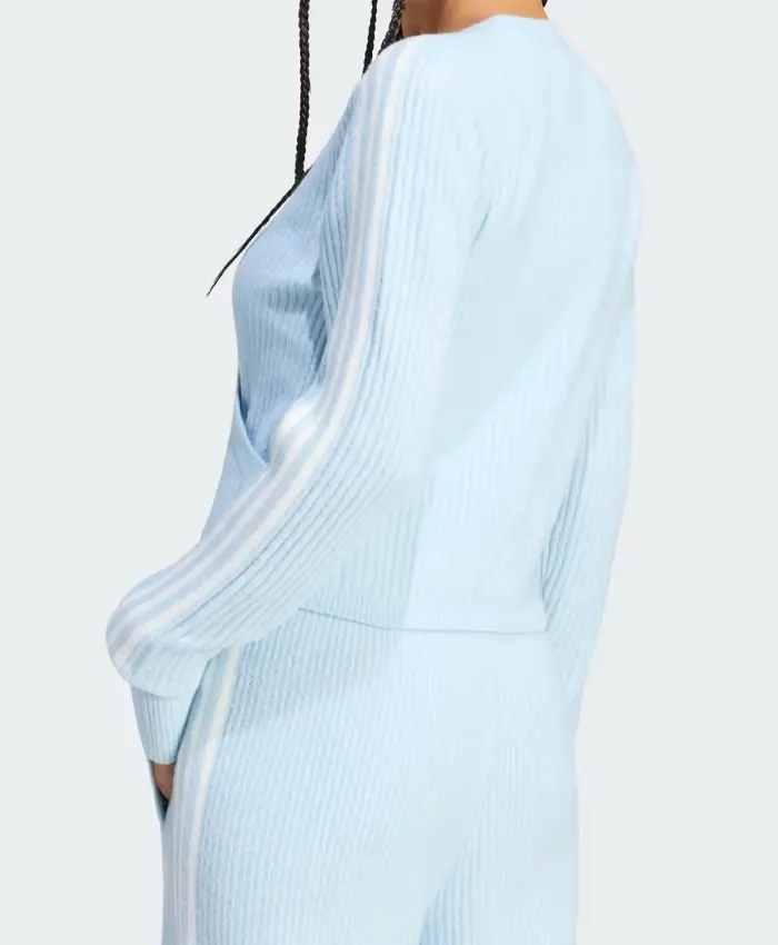 Adidas Jennie Knitted Wrap Around Cardigan Back