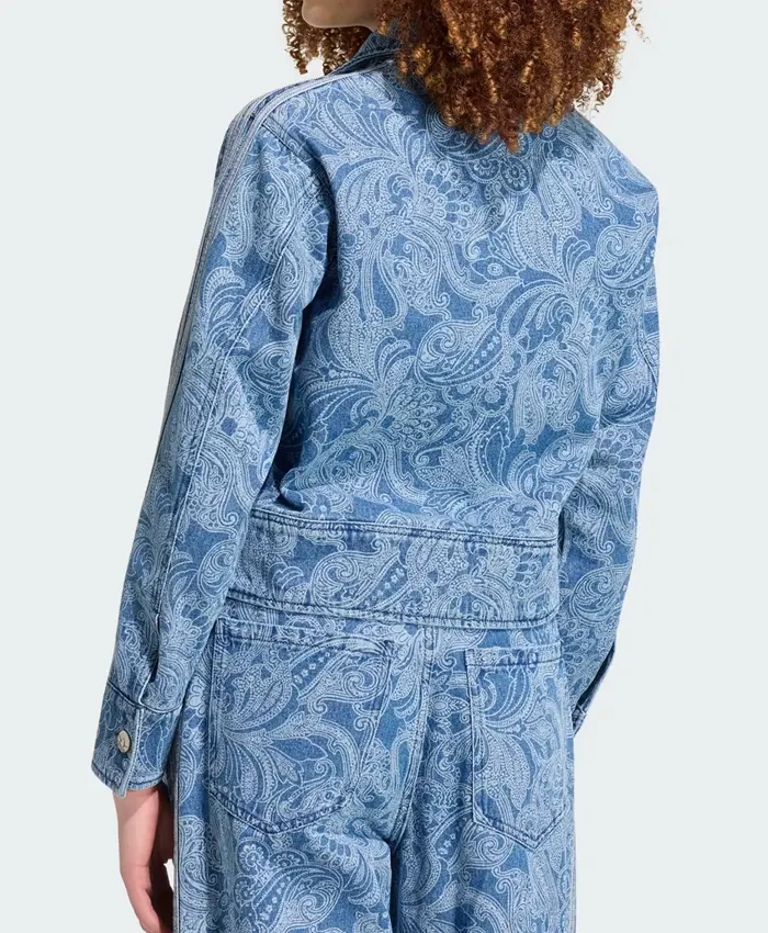 Adidas Liberty London Firebird Denim Track top Back