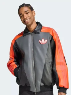 Adidas Pokémon 8 Ball Leather Bomber Jacket Front view