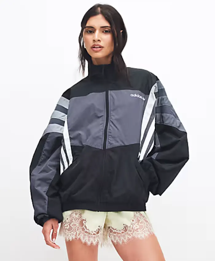 Adidas Santiago Black Track Top Jacket Womens