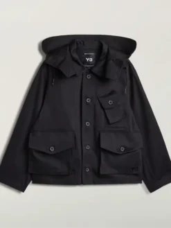 Adidas Y-3 Twill Hooded Blouson Black Jacket