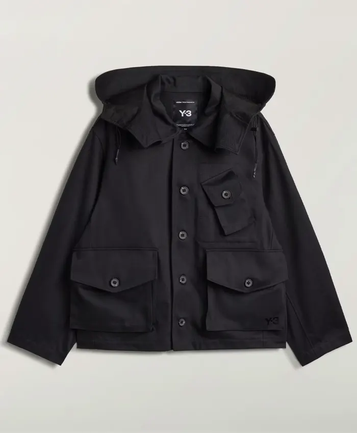 Adidas Y-3 Twill Hooded Blouson Black Jacket