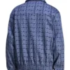 Adidas x Real Madrid LFSTLR Racing Motorsport Patterned Navy Blue Cotton Jacket back view