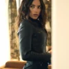 Adria Arjona Onslaught Press Day Cropped Jacket