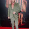 Alan Ritchson Motor City NY Premiere 2026 Olive Corduroy Suit