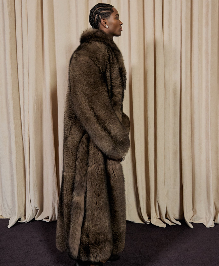 Alton Vivet Kai Cenat Show Fur Overcoat
