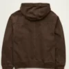 American Eagle x Lamine Yamal Brown Denim Hooded Cotton Jacket back view