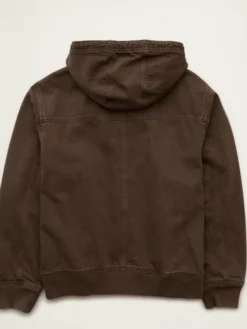 American Eagle x Lamine Yamal Brown Denim Hooded Cotton Jacket back view