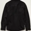 American Eagle x Lamine Yamal Cotton Denim Black Overshirt Jacket back view