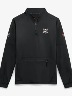 Anaheim Ducks Authentic Pro Rink Black Fleece Quarter-Zip Pullover Jacket