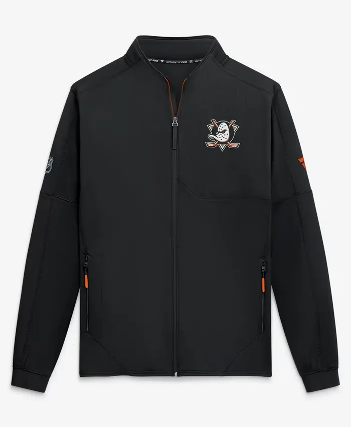 Anaheim Ducks Authentic Pro Rink Black Fleece Zip Jacket
