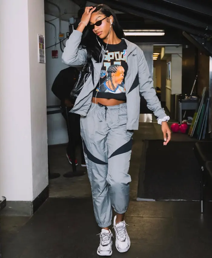 Angel Reese Reebok Grey Tracksuit