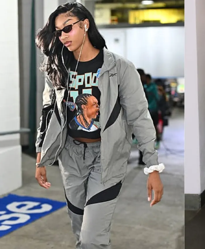Angel Reese Reebok Tracksuit Grey