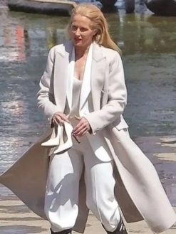 Animals 2026 Gillian Anderson Wool Trench Coat