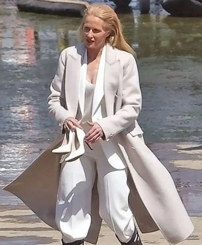 Animals 2026 Gillian Anderson Wool Trench Coat