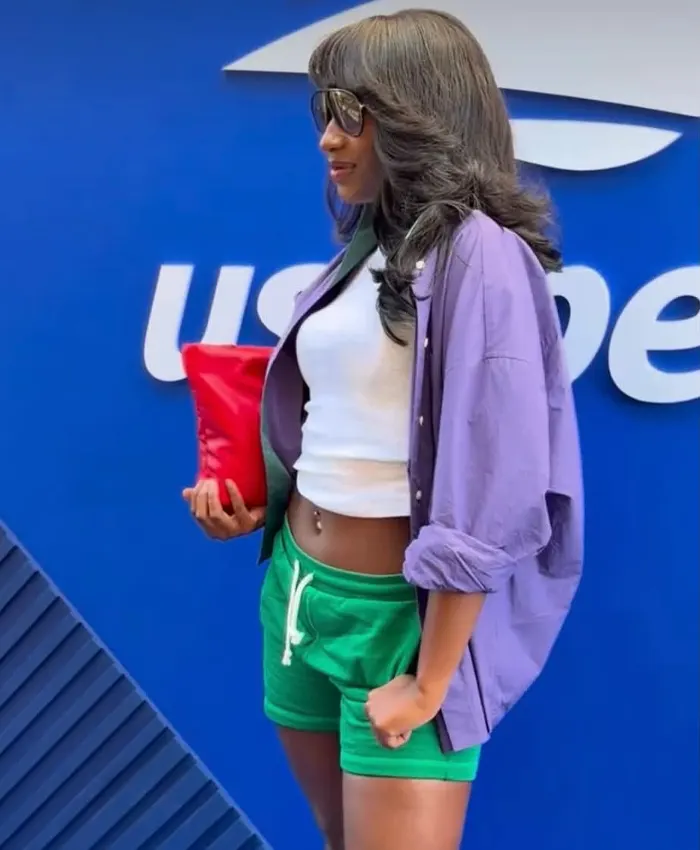 Aniya Harvey At US Open Bomber Jacket
