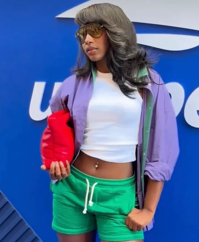 Aniya Harvey US Open Purple Jacket