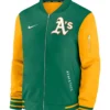 Athletics Nike Dugout Relaxed Kelly Green Full Zip Bomber Jacket