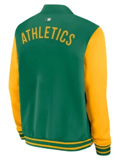 Athletics Nike Dugout Relaxed Kelly Green Jacket Back