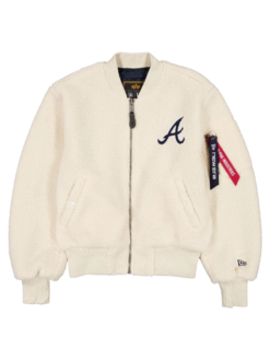 Atlanta Braves x Alpha x New Era MA-1 Sherpa Flight Bomber Jacket