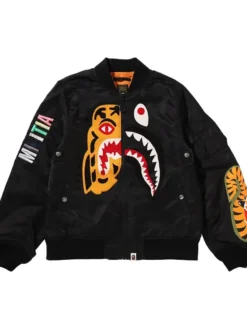 BAPE Tiger Shark Bomber Jacket Black