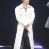 BTS ARIRANG World Tour Chicago Kim Taehyung Off-White Diesel Coated Denim Trench Coat front view