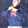 BTS J-Hope AWGE A$AP Rocky FW26 SS26 Fleece Black Hooded Jacket front view