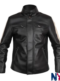 BTS Jimin Spotify Event 2026 Normal Song Live Concert Park Black Leather Jacket front view