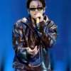 BTS Jungkook 2026 iHeartRadio Music Festival Las Vegas Brown Leather Jacket front view