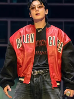 BTS-Jungkook-Balenciaga-Red-Jacket