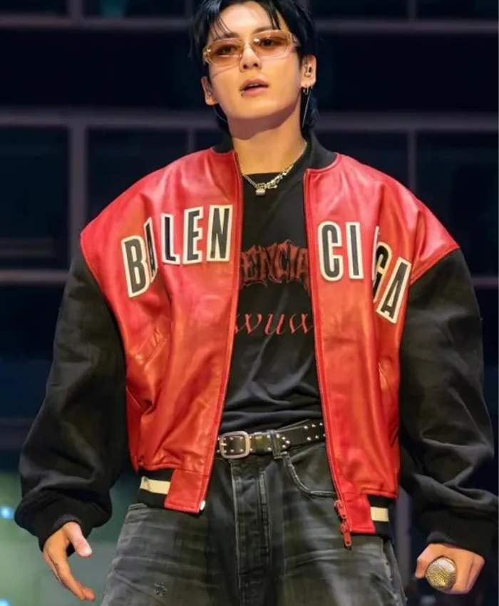 BTS-Jungkook-Balenciaga-Red-Jacket