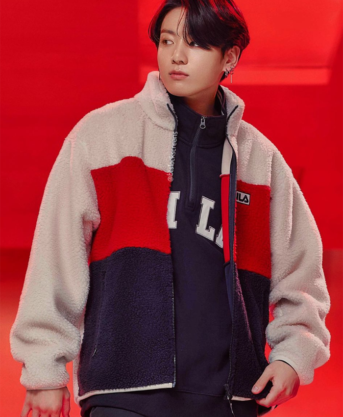 BTS Jungkook Fila Fleece Jacket