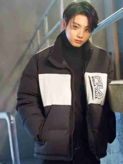 BTS Jungkook Fila Puffer Jacket