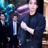 BTS Jungkook Hublot Event 2026 Polyester Black Bomber Jacket front view