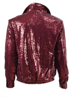BTS Jungkook Red Sequin Jacket Back