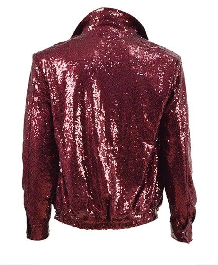 BTS Jungkook Red Sequin Jacket Back