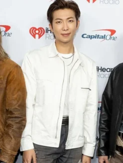 BTS Kim Namjoon RM Las Vegas iHeartRadio Music Festival 2026 White Cotton Jacket front view