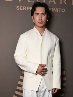 BVLGARI Serpenti Infinito 2026 Hudson Williams White Jacket For Sale