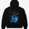 Balenciaga x SEGA Sonic the Hedgehog Fleece Black Oversized Zip-Up Hoodie back view