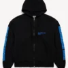 Balenciaga x SEGA Sonic the Hedgehog Oversized Black Fleece Zip-Up Hoodie front view