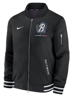 Baltimore Orioles Nike City Connect Game Time Full Zip Bomber Jacket