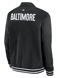Alternative view of Baltimore Orioles Nike City Connect Game Time Bomber Jacket