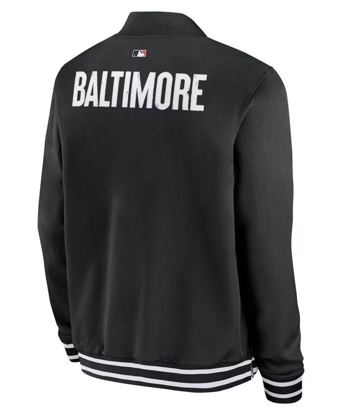 Baltimore Orioles Nike City Connect Game Time Bomber Jacket - Image 2