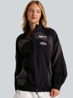 Baltimore Ravens lululemon Women's Black Ventilated Oversized Track Jacket