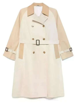 Benedetta-Porcaroli-The-Gentlemen-Tv-Series-S02-Bella-Beige-and-white-Cotton-Trench-Coat