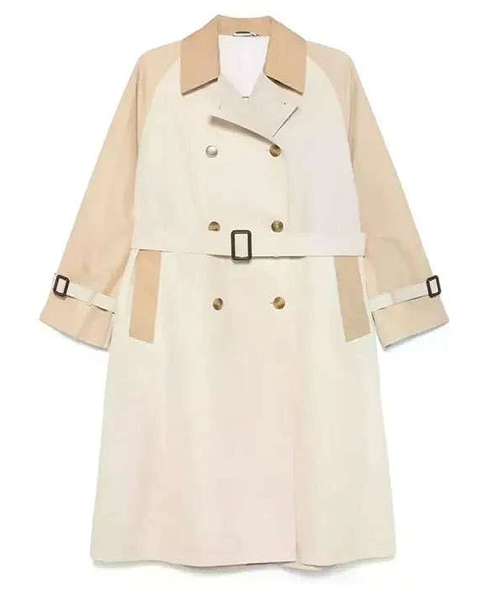 Benedetta-Porcaroli-The-Gentlemen-Tv-Series-S02-Bella-Beige-and-white-Cotton-Trench-Coat
