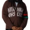 Billionaire Boys Club André Leon Talley Knit Zip Up Sweater Cardigan Jacket In Brown
