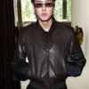 Billkin Gucci Spring Show Milan Fashion Week 2027 Black Bomber Leather Jacket front view