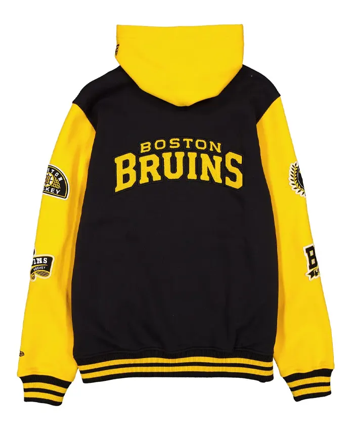 Boston Bruins Throwback Patch Jacket Back